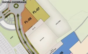 Map showing Globe Residency location near Ghora Chowrangi in Naya Nazimabad Karachi