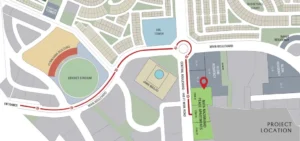 Map showing Peace Apartments location near Main Boulevard in Naya Nazimabad, Karachi
